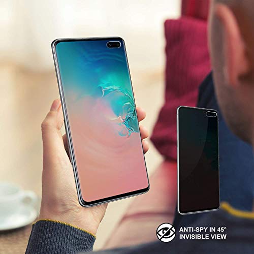 Galaxy S10 Plus Privacy Screen Protector, Self Healing Support Fingerprint Unlocking Full Coverage Flexible Film, 2-Way Anti Spy Nano Shield for Samsung Galaxy S10 Plus / S10+, 2 Pack