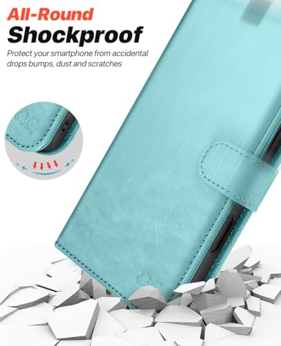 OCASE for iPhone Air Detachable Wallet Case with Card Holder, 2 in 1 PU Leather Flip Folio with RFID Blocking Stand Wrist Strap Shockproof Phone Cover 6.5 Inch 2025, Ice Blue - color: Ice Blue, size: iPhone Air