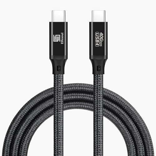 Elfesoul USB C to USB C Cable, 4.0 USB-C Cable 5ft, 240W, 8K HD, 40 Gbps - size: 5ft