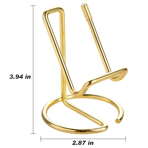 RXU 2 Pack Cell Phone Stand for Desk,Cute Metal Gold Holder Desk Accessories,Compatible with All Mobile Phones,iPhone,Switch,iPad