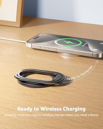 SUPERONE for MagSafe Kickstand, Durable Magnetic Ring Holder & Phone Grip - color: Black
