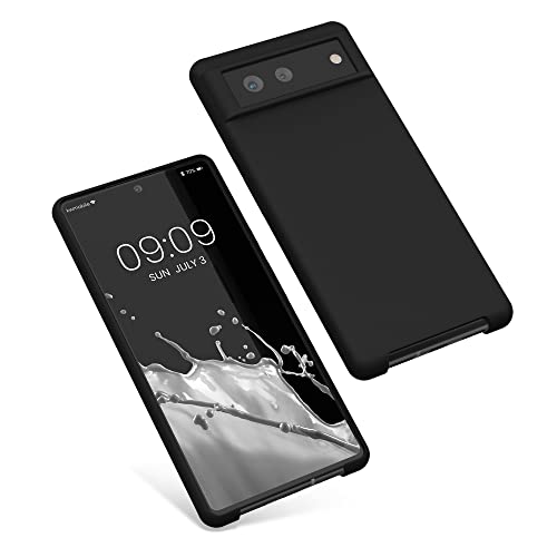 kwmobile Case Compatible with Google Pixel 6 Case - TPU Silicone Phone Cover with Soft Finish - Black - color: black, size: Pixel 6