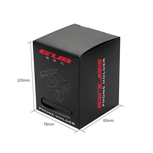 GUB P30 Aluminum Bike Phone Holder for 3.5" to 7.5" Device Bicycle Phone Stand Scooter Moto Mount Support Handlebar Clips - color: Black