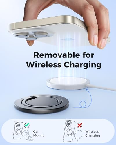SUPERONE Ultra-Thin Mag Safe Phone Grip & Dual-Sided Magnetic Phone Holder
