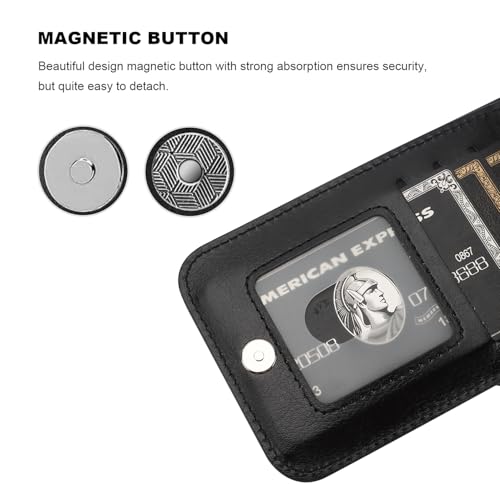 KIHUWEY for iPhone 14 Pro Max Wallet Case Card Holder for MagSafe, Black | Wireless Charging, RFID, Flip PU Leather, Magnetic Clasp, Kickstand, Heavy Duty Protective Cover - color: Magsafe for Black