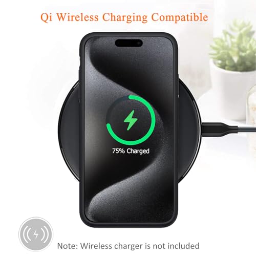 Battery Case for iPhone 15 Pro Max,12000mAh Rechargeable Portable Charging Case with Wireless Charging Compatible for iPhone 15 Pro Max (6.7 inch) with Carplay Extend Battery Pack Charger Case (Black) - size: iPhone 15 Pro Max -12000mAh