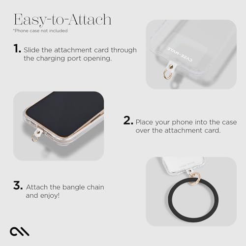 Case-Mate Phone Charm Bangle Bracelet with Tether Tab - Black - color: Black