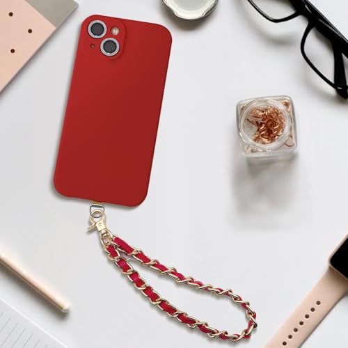 TENOC Universal Metal Phone Wrist Strap/Crossbody Chain - color: W-red