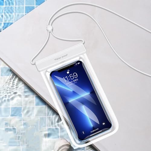 Mobile Phone Waterproof Bag Touch Screen Takeaway Swimming Protection Cover Baby Blue - color: Baby Blue