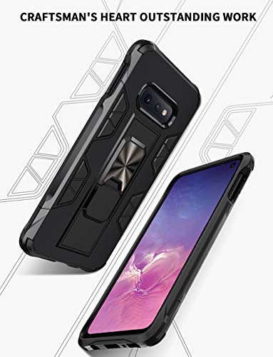 Dionsibei for Samsung Galaxy Note 8 Military Grade Kickstand Case with Stand Holder - Armor Heavy Duty Shockproof Protective Case (Black) - color: Black