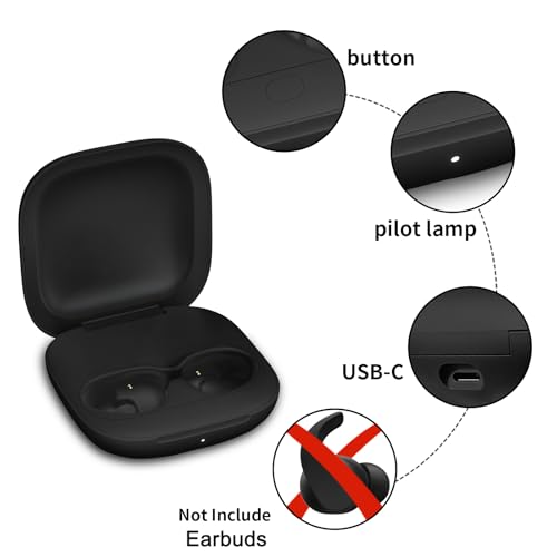 Charging Case Compatible for Beats Fit Pro, Portable Charger Case Replacement with Pairing Sync Button, 700mAh Built-in Battery (Headphones Not Included)