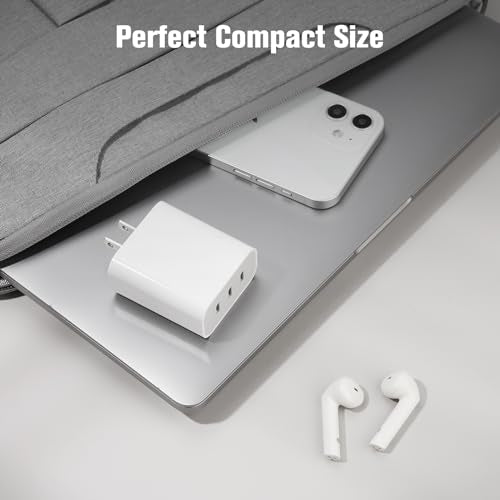 USB C Charger Block, Amoner 35W 3-Port USB C Block Fast Wall Charger