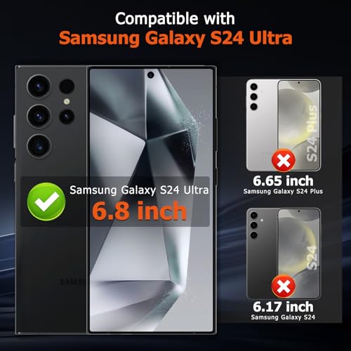 LYWHL 3 Pack Screen Protector for Samsung Galaxy S24 Ultra, Durable Flexible TPU Hydrogel Film, Full Edge Coverage Protection Anti-Scratch Shock-Resistant, Sensitive Touch & Fingerprint Unlock - size: 6.8 inch - Samsung Galaxy S24 Ultra