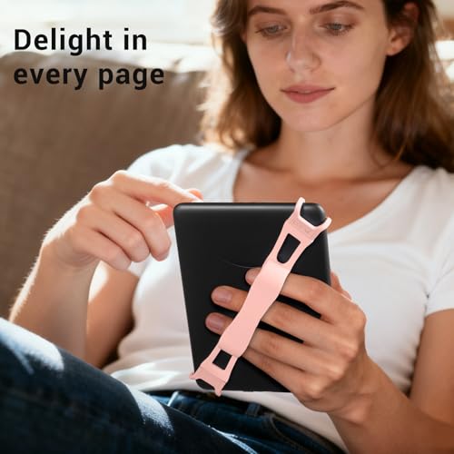 CoBak Secure Hand Strap for Ebook Reader, Lightweight, Elastic, Blush - color: Blush