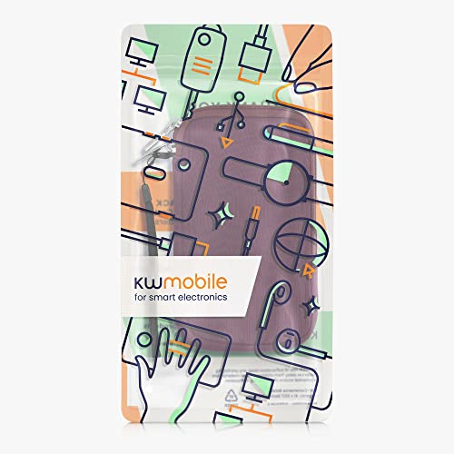 kwmobile Universal Phone Pouch Size L - 6.5" - Neoprene Smartphone Pouch with Zip - Water-Repellent Mobile Phone Case - Sleeve in Berry - color: berry, size: L - 6.5"