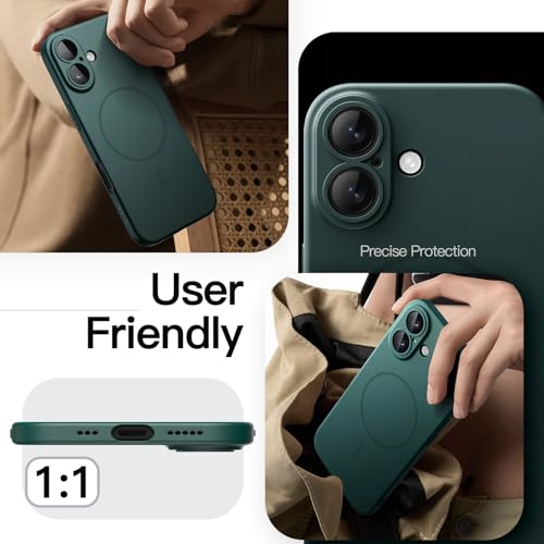 JETech Magnetic Slim Case for iPhone 17, Midnight Green - color: Midnight Green, size: iPhone 17