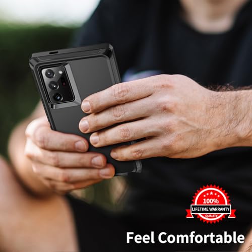for Galaxy Note 20 Ultra Case Heavy Duty Shockproof Dust/Drop Poof 3 Layers Full Bady Protection Rugged Cover Case for Samsung Galaxy Note 20 Ultra,Black - color: Black