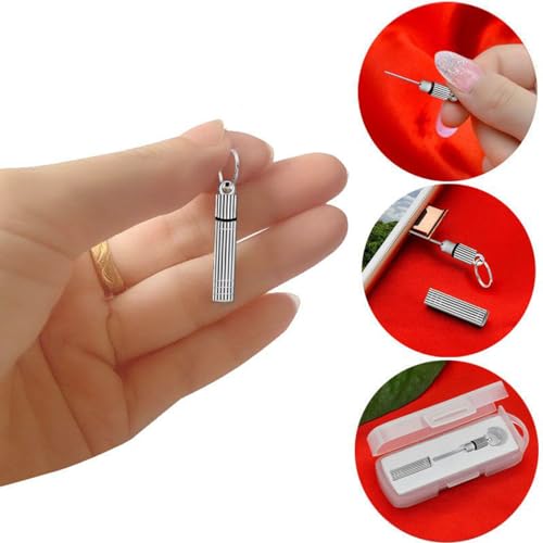 Yuly Eject Card Tray Open Pin Needle Key Tool Card Tray Pin Eject Tool Universal for Cell-Phone Cards Accessories Rolling Tray with Lid Small Portable Stainless Card Eject Removal