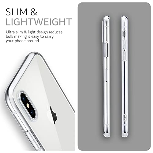TUDIA Ultra Slim Soft Silicone Compatible with iPhone X Cases (Clear, iPhone X & XS) - color: Clear, size: iPhone X & XS
