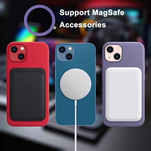 TENOC Universal Metal Ring Sticker, 3Pcs, Light Purple | Compatible with iPhone/Samsung/Android Cellphones, Magnetic Phone Charger/Mount/Holder Conversion - color: Light Purple