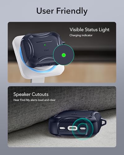 ESR for AirPods Pro 3 Case (2025), Magnetic Lid, Navy Blue - color: Navy Blue, size: AirPods Pro 3 Case