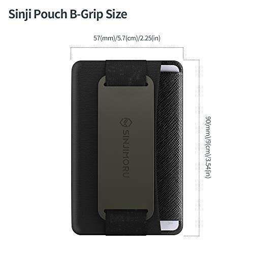 Sinjimoru Phone Grip Card Holder with Phone Stand, Silicone Olive Grey - color: Olive Grey