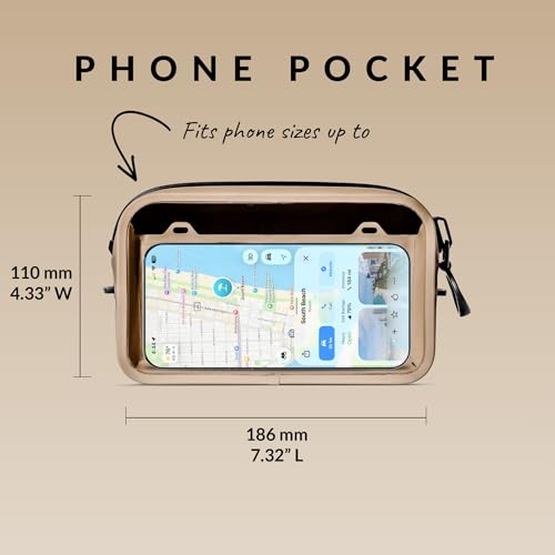 Booe Waterproof Belt Bag - Waterproof Fanny Pack - Warm Sand | 100% Waterproof Bag, IP67 Submersible, Airtight TRU Zip, Floats, Fits All Phones, Touchscreen-Friendly, Crossbody/Waist Pack - color: Warm Sand