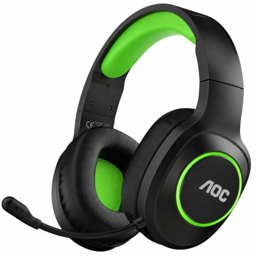 AOC Wireless Gaming Headset for PS5, PS4, Nintendo Switch, PC- Black