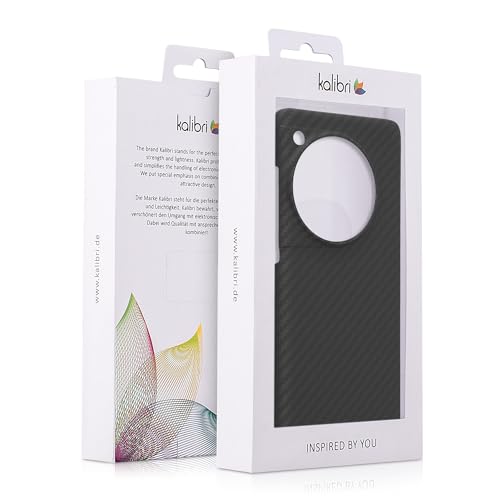 kalibri Aramid Fiber Case Compatible with OnePlus 12 - Case Super Slim Strong Protective Phone Cover - Black Matte - size: 12