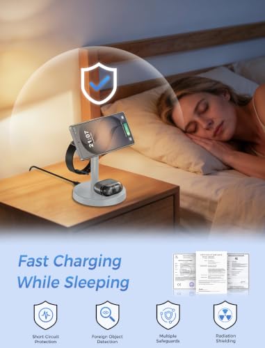 Aeinidi Super Fast Strong Magnetic Wireless Charger for Samsung - color: Titanium Gray, size: 15W