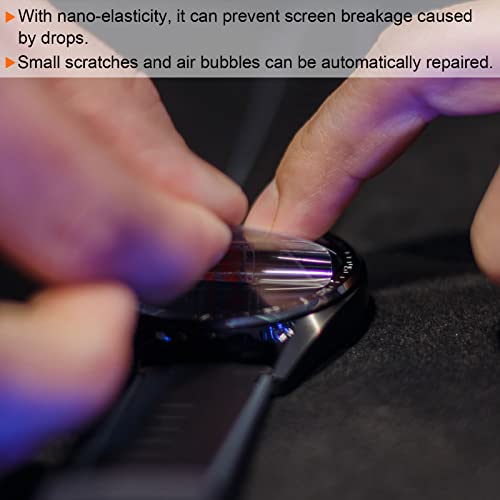 HARFINGTON 5pcs Watch Glass Screen Protectors 24mm Soft TPU Anti-scratch HD Clear High Definition Round Smartwatch Screen Protection Film (for Flat Screen) - size: 24mm