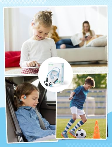 iClever OWS01 Kids Bluetooth Headphones, Air Conduction Open Ear Headphones - color: Blue