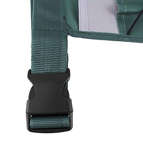 Gardening Tool Waist Bag Belt Heavy Duty Oxford Tool Apron with 7 Pockets of Different Sizes and Depth (Green) - color: Green