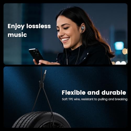 MOSWAG Wired Earbuds with Microphone, 3.5mm in-Ear Headphones 1 Pack - size: 1 Pack