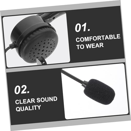 DOITOOL USB Wired Single Ear Headset with Microphone Noise Cancelling Technology for Calls for Gaming and Business Use Lightweight Design for Comfort and Portability