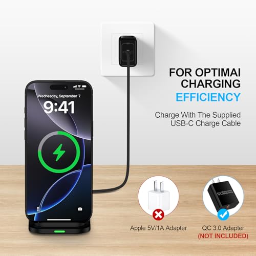Wireless Fast Charger Stand Foldable Samsung Wireless Charger Fast Charging Station Android Phone Charger Stand for Samsung Galaxy S26 Ultra S25 Ultra S25 S24 S23 S22,iPhone 17 16e 16 Pro Max 15 14