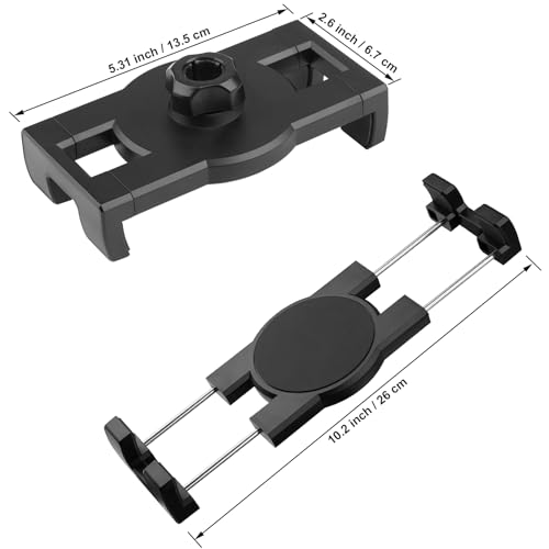 Mippko Tablet Holder for Treadmill/Spin Bike/Stroller/Wheelchair/Golf Cart/Poles/Music Stand/Stationary Bike,360°Adjustable iPad Mount,Compatible with 7~12.9" iPad/Nexus/Fire HD/e-Book/LG G/Switch - style: Tablet Holder