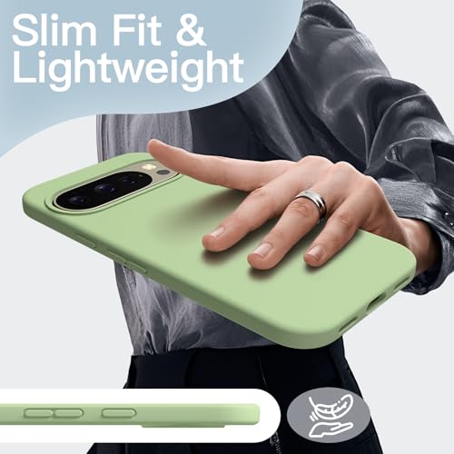 JETech Silicone Case for Google Pixel 10/10 Pro, Jade | Silky Soft Touch, Shockproof Protection, Scratch Resistant, Microfiber Lining - color: Jade, size: Pixel 10/10 Pro