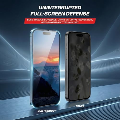 F4ST 3 Pack for iPhone 17 / iPhone 16 Pro Screen Protector (6.3 inches), Tempered Glass Protection with Alignment Frame, Dynamic Island Compatible, Case Friendly