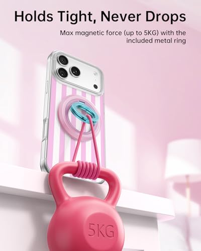 SYNCWIRE Magnetic Phone Ring Holder, for MagSafe Phone Grip Stand Kickstand - color: Candy Pop