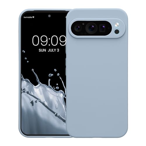 kwmobile Case Compatible with Google Pixel 9 Pro XL Case - Protective Slim TPU Phone Cover - Soft Matte Finish - Light Blue Matte - color: light blue matte
