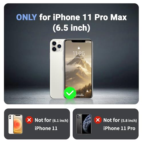 Magnetic for iPhone 11 Pro Max Case Heavy Duty Protection Antique White | Compatible with MagSafe,Military Grade Drop Protection,Translucent Matte,Non-Slip,Shockproof 2-Layer Durable Bumper Case - color: Antique White, size: iPhone 11 Pro Max