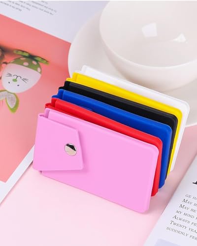 3Pc Silicone Card Holder for Phone Case, Stick On Wallet for iPhone - color: Snap 3PC-Black+White+Grey