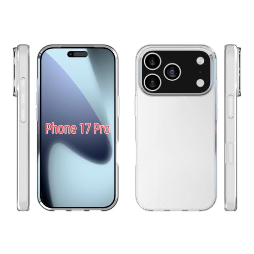 Senter Ultra Clear Soft TPU Phone Case for iPhone 17 pro, Slim Thin Transparent Cover, Shockproof Anti-Yellow Anti-Fingerprint Heat Dissipation Protective Cell Phone Case