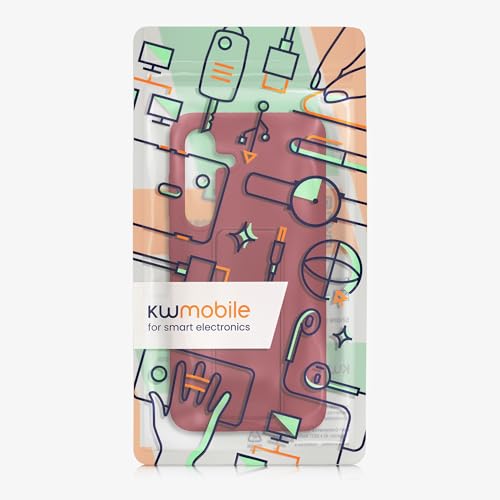 kwmobile Case for Samsung Galaxy S24 Case - Soft TPU Cover with Silicone Coating - with Hand Strap and Stand Function - Shockproof - Rhubarb Red - color: Rhubarb Red, size: Galaxy S24