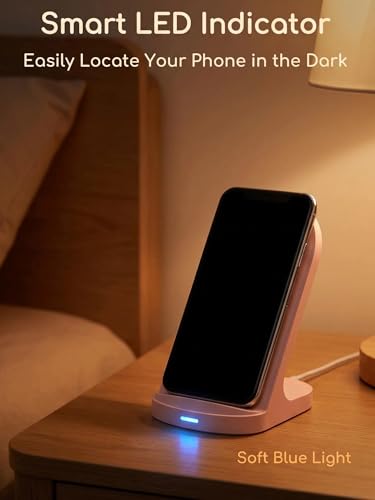 YW YUWISS 15W Fast Wireless Charger Wireless Phone Charger Stand Compatible with Apple iPhone 14 13 12/12 Pro Max/ 11Pro/11Pro Max, Compatible with Samsung Galaxy S22 S21 S20 (Rose Gold) - color: Rose Gold