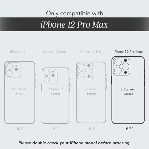 COCOMII Rectangle for iPhone 12 Pro Max Case, Black Real Mother of Pearl | Compatible with MagSafe Wireless Charging, Shockproof 10ft Drop Protection, Camera & Screen Protection, Premium Glossy Finish - color: Black Real Mother of Pearl, size: iPhone 12 P