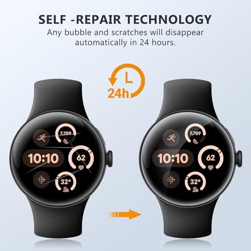 EGV 6 Pack for Google Pixel Watch 5/4/3 45mm Screen Protector, TPU Film - size: 45mm