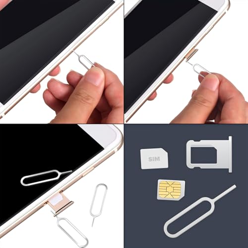 Tatuo 300 Pack Sim Card Tray Removal Tool Phone Tablet Eject Pin Needle