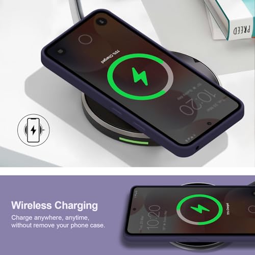 Silicone Case for Nothing Phone 3A Pro, Deep Purple | Soft Silicone Silky Touch Easy Clean, Shockproof Slim Phone Cover, Upgraded Camera Protection, Anti-Scratch Microfiber Lining - color: Deep Purple, size: Nothing Phone 3A Pro